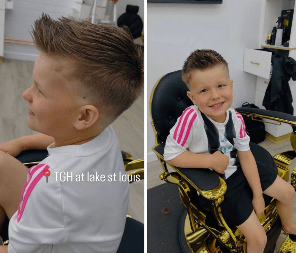 Master stylist at work in luxury grooming studio